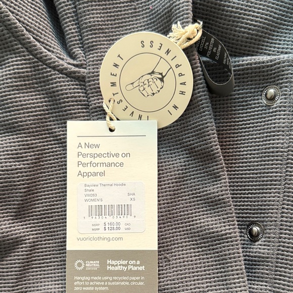 Vuori Gray Hooded Sweatshirt - Picture 4 of 4